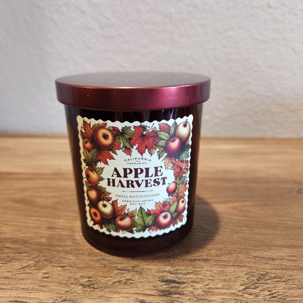 Leoben Candle APPLE HARVEST Single Wick 9oz. Vegetable Soy Wax **New**